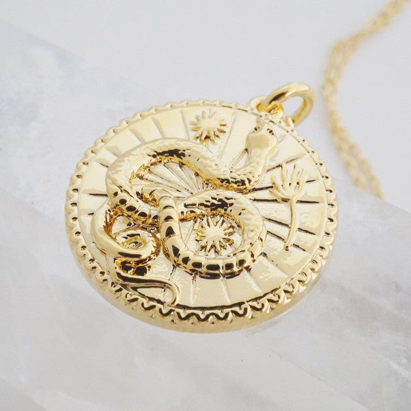 Chinese Zodiac Coin Necklace - Snake Coco’s Tee Boutique
