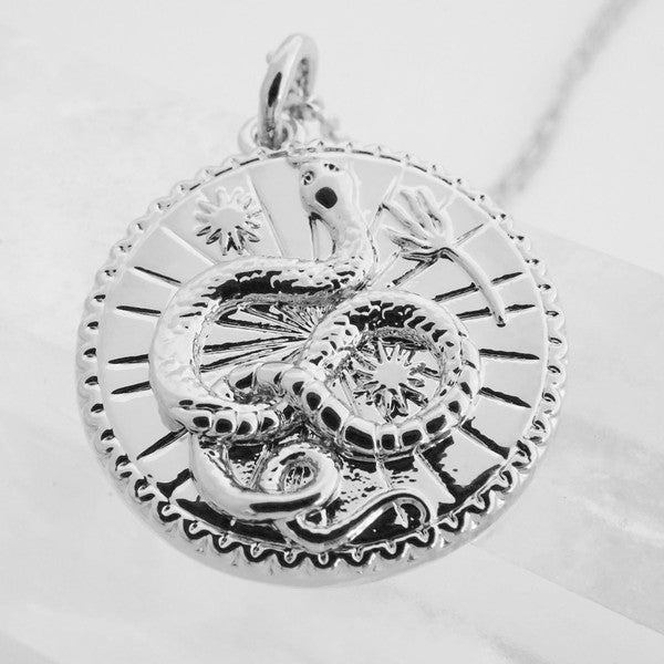 Chinese Zodiac Coin Necklace - Snake Coco’s Tee Boutique