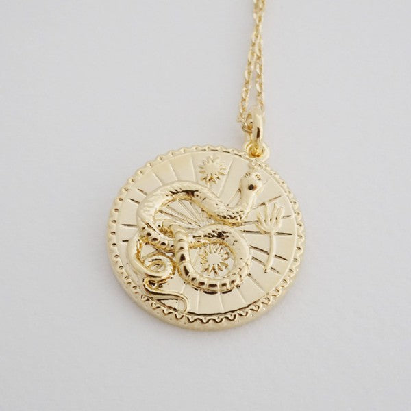 Chinese Zodiac Coin Necklace - Snake Coco’s Tee Boutique