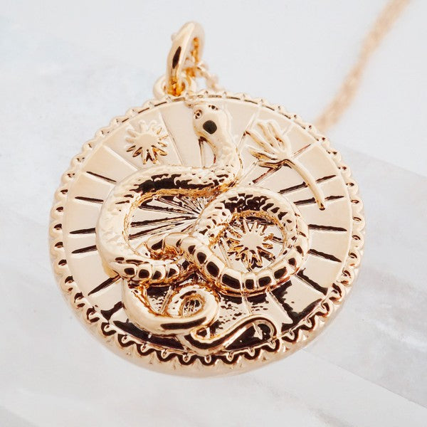 Chinese Zodiac Coin Necklace - Snake Coco’s Tee Boutique