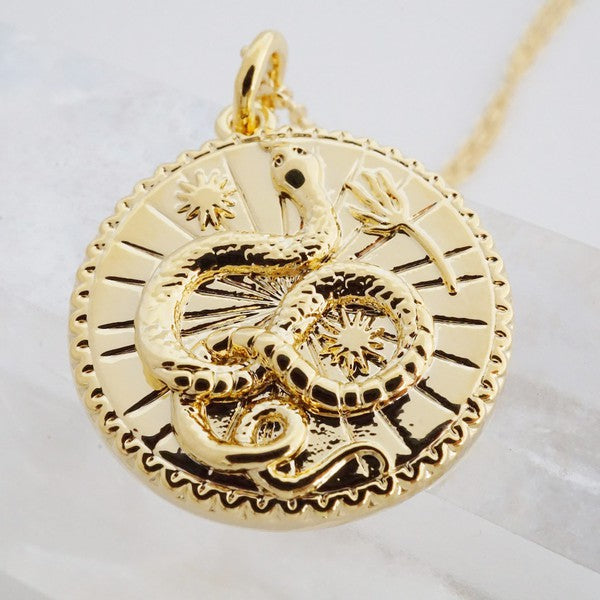 Chinese Zodiac Coin Necklace - Snake Coco’s Tee Boutique