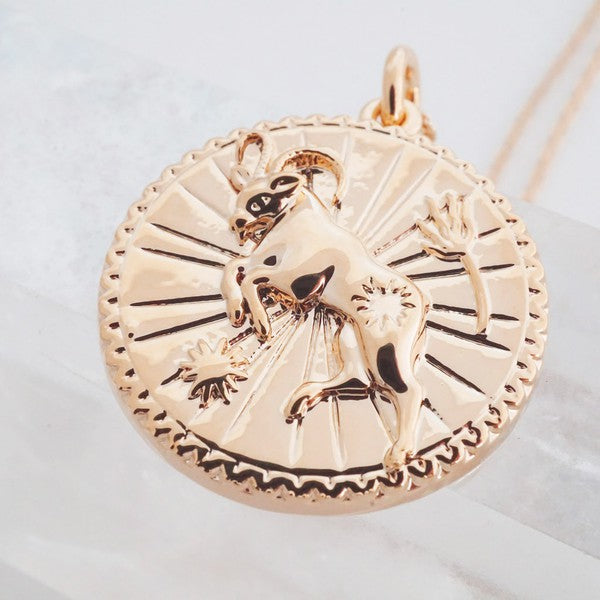 Chinese Zodiac Coin Necklace - Goat Coco’s Tee Boutique