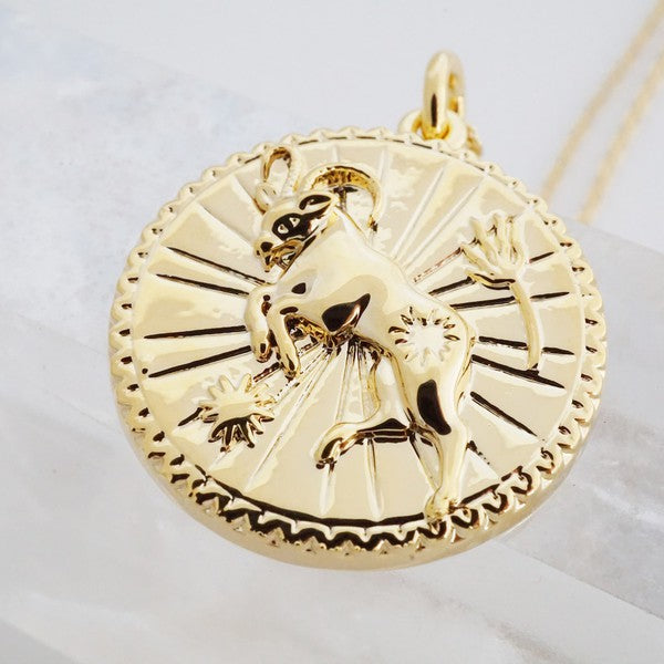 Chinese Zodiac Coin Necklace - Goat Coco’s Tee Boutique