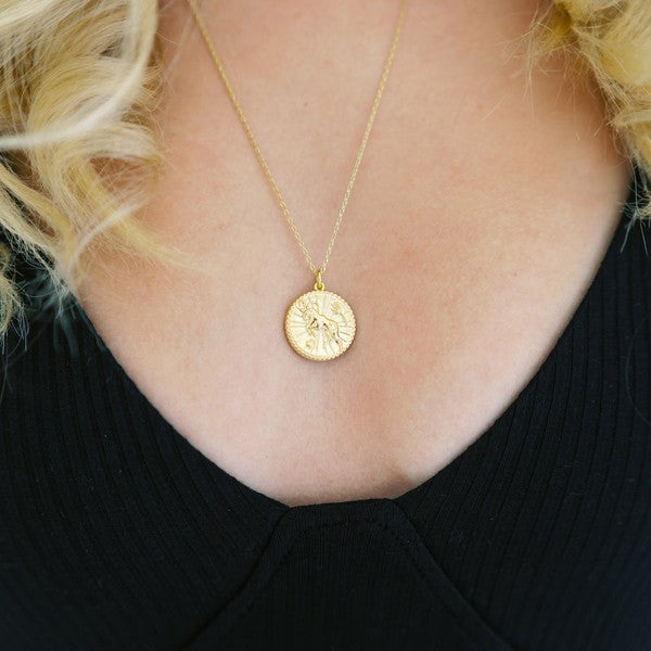 Chinese Zodiac Coin Necklace - Goat Coco’s Tee Boutique