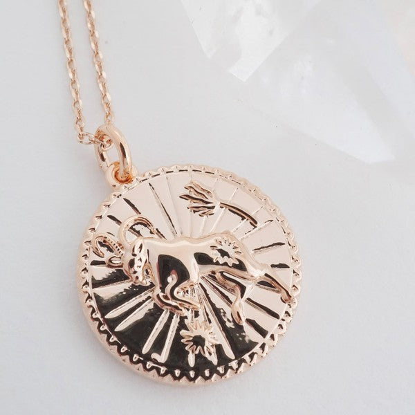 Chinese Zodiac Coin Necklace - Goat Coco’s Tee Boutique