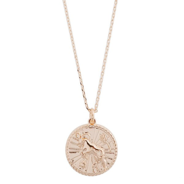 Chinese Zodiac Coin Necklace - Goat Coco’s Tee Boutique