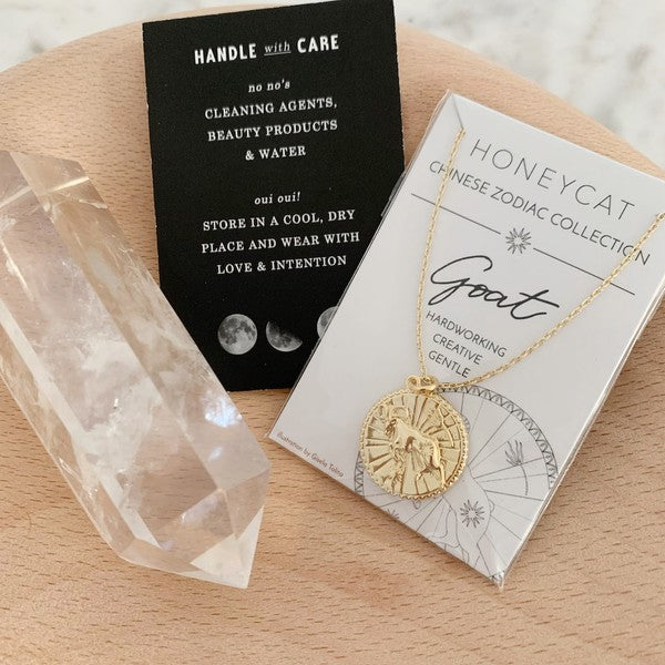 Chinese Zodiac Coin Necklace - Goat Coco’s Tee Boutique