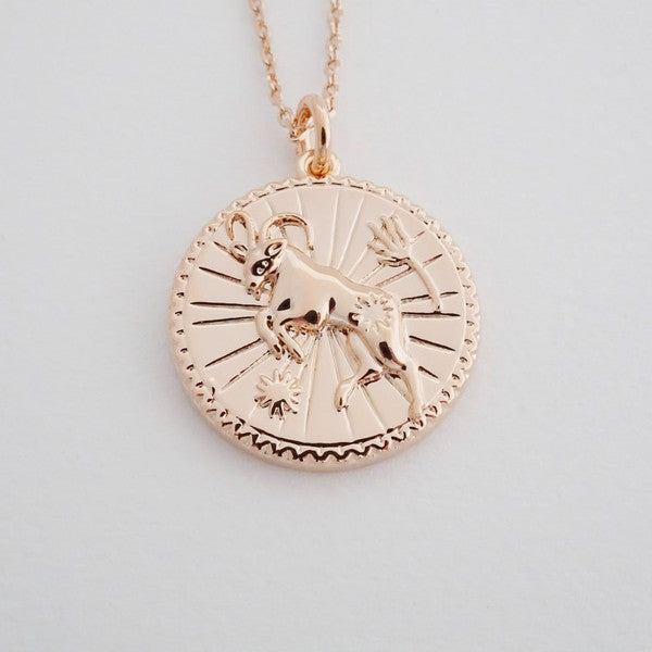 Chinese Zodiac Coin Necklace - Goat Coco’s Tee Boutique