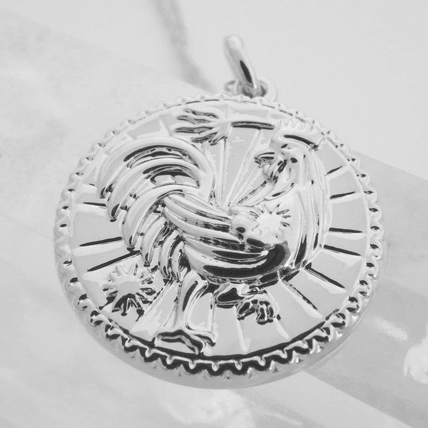 Chinese Zodiac Coin Necklace - Rooster Coco’s Tee Boutique