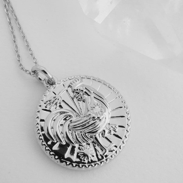 Chinese Zodiac Coin Necklace - Rooster Coco’s Tee Boutique