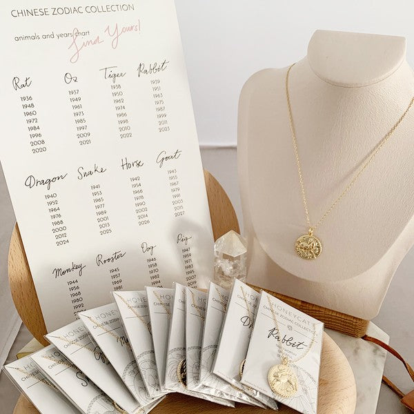 Chinese Zodiac Coin Necklace - Rooster Coco’s Tee Boutique