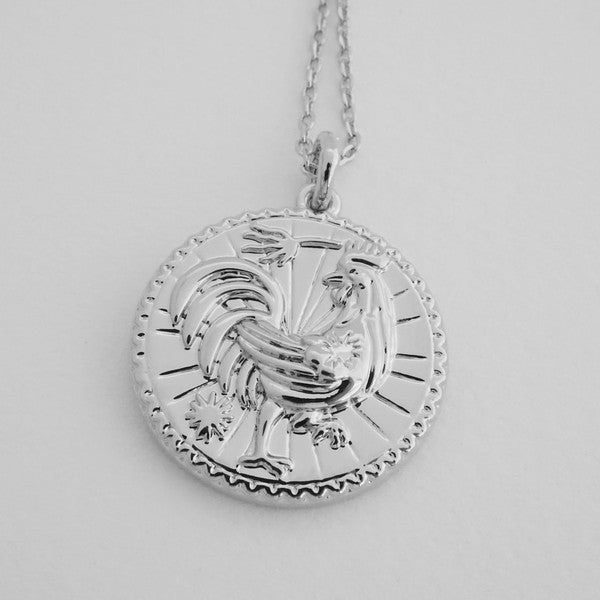 Chinese Zodiac Coin Necklace - Rooster Coco’s Tee Boutique