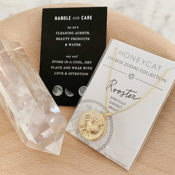 Chinese Zodiac Coin Necklace - Rooster Coco’s Tee Boutique