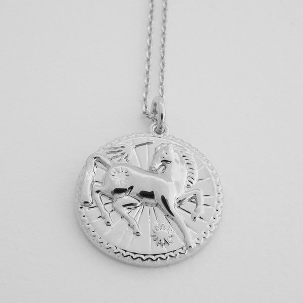 Chinese Zodiac Coin Necklace - Horse Coco’s Tee Boutique