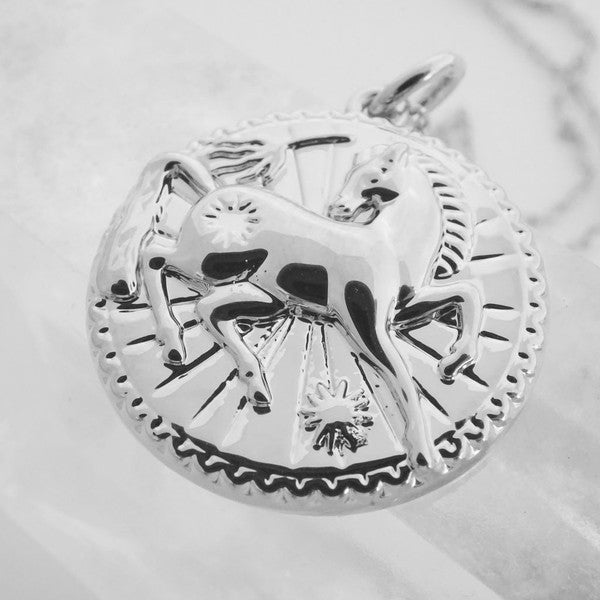 Chinese Zodiac Coin Necklace - Horse Coco’s Tee Boutique