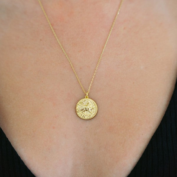 Chinese Zodiac Coin Necklace - Horse Coco’s Tee Boutique