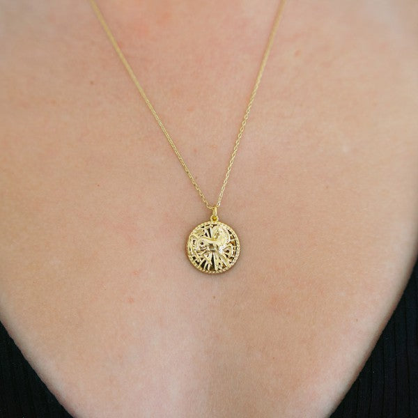 Chinese Zodiac Coin Necklace - Horse Coco’s Tee Boutique