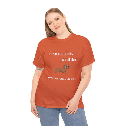 Dachshund Weiner Party Short Sleeve Tee