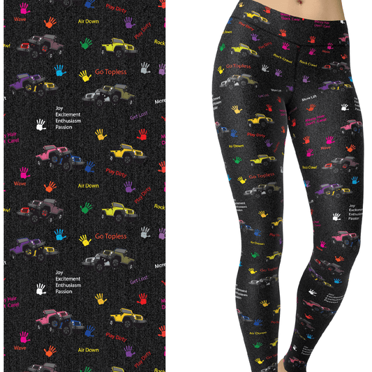 Off Road 4x4 High Waist Buttery Soft Jeeper Pattern MM