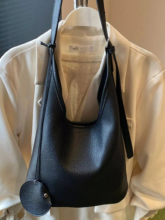 Solid Color Leather Handbag Simply Love