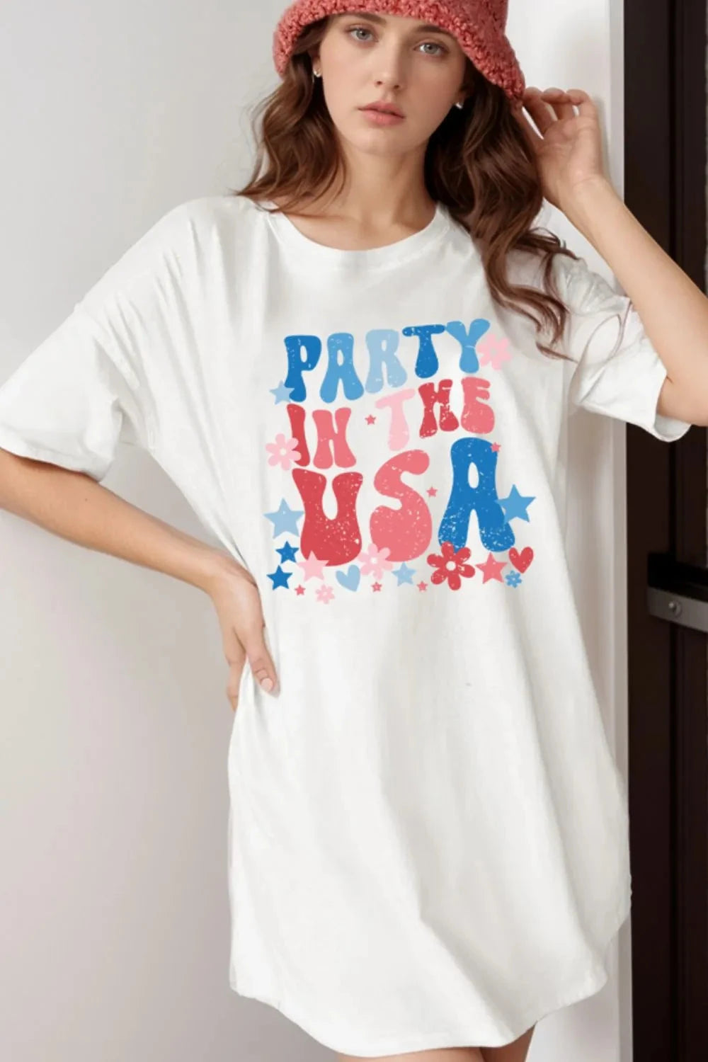 PARTY IN THE USA Graphic Oversized Tee Simply Love
