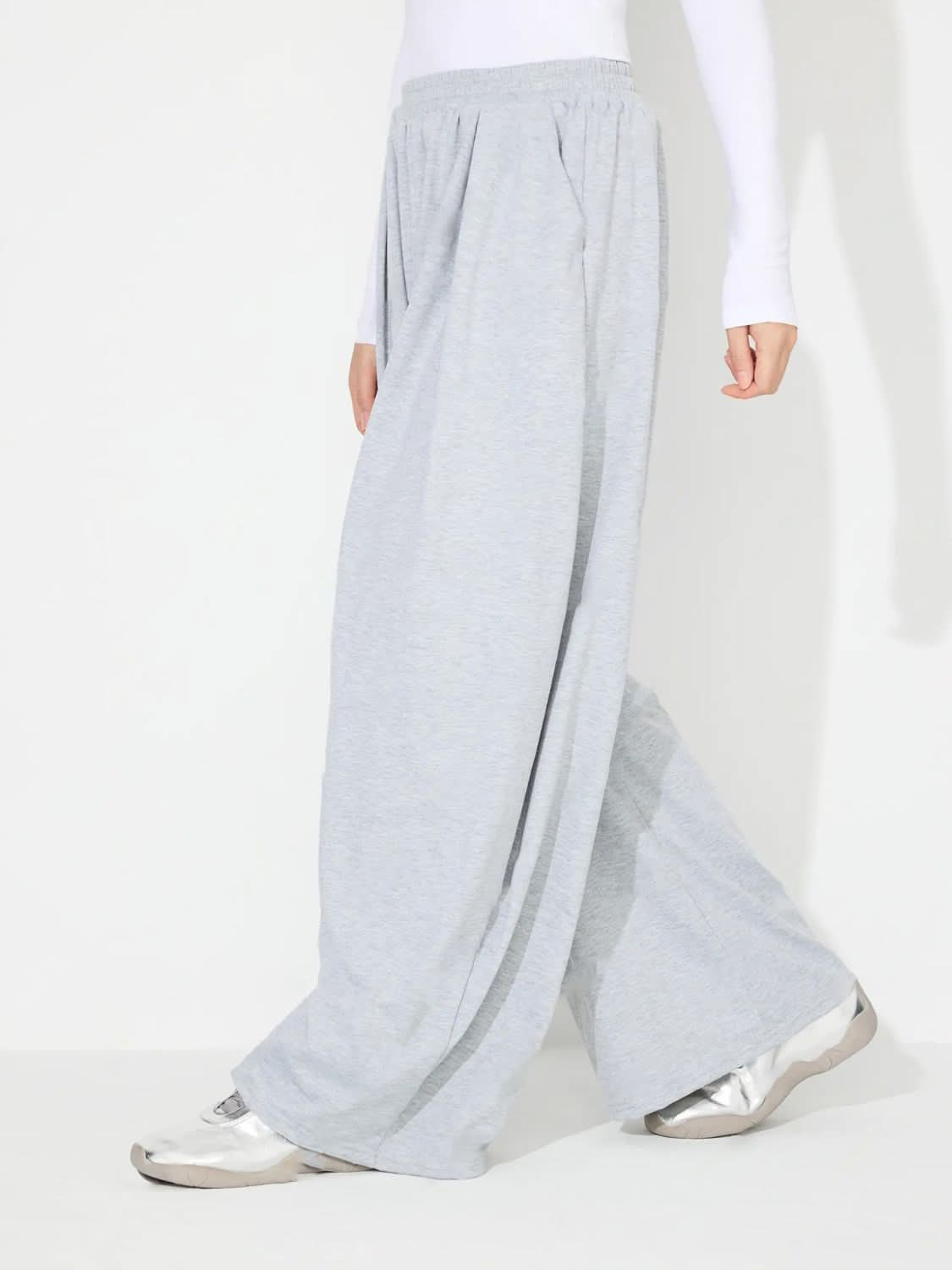 High-Waisted Wide Leg Pants with Convenient Pockets