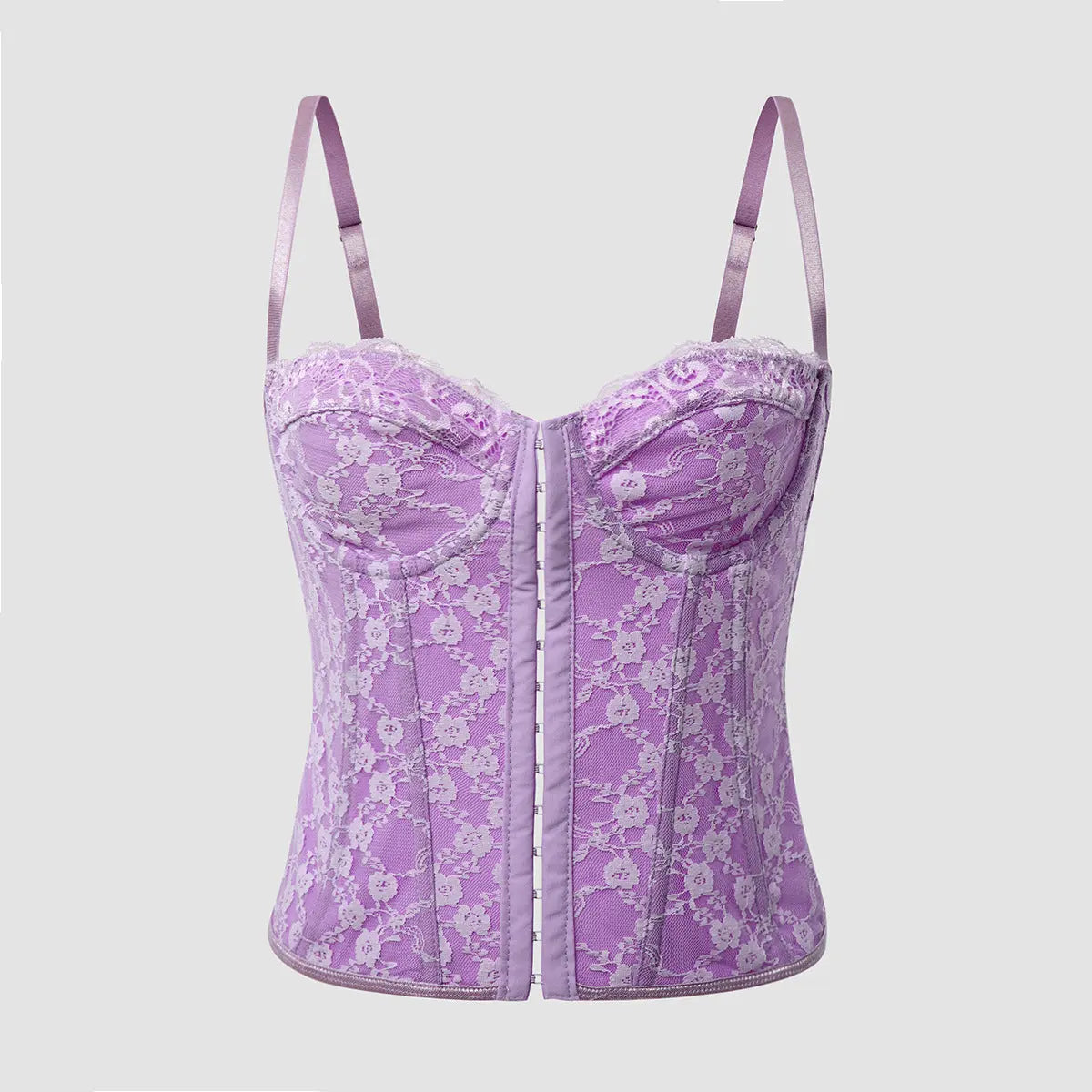 Sexy Solid Color Lace Boning Corset Camis With Backless Design Bella Mia