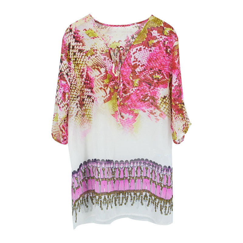 Serpentine Chiffon Beach Cover up Bikini Jacket Swimwear Cover up Bella Mia