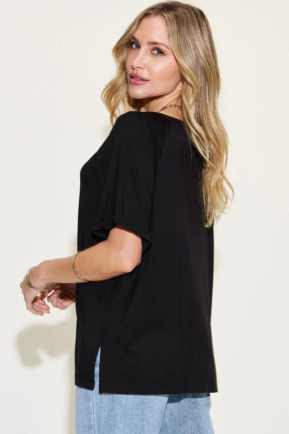 ShopBasicbae: Bamboo V-Neck Tee - Love Salve