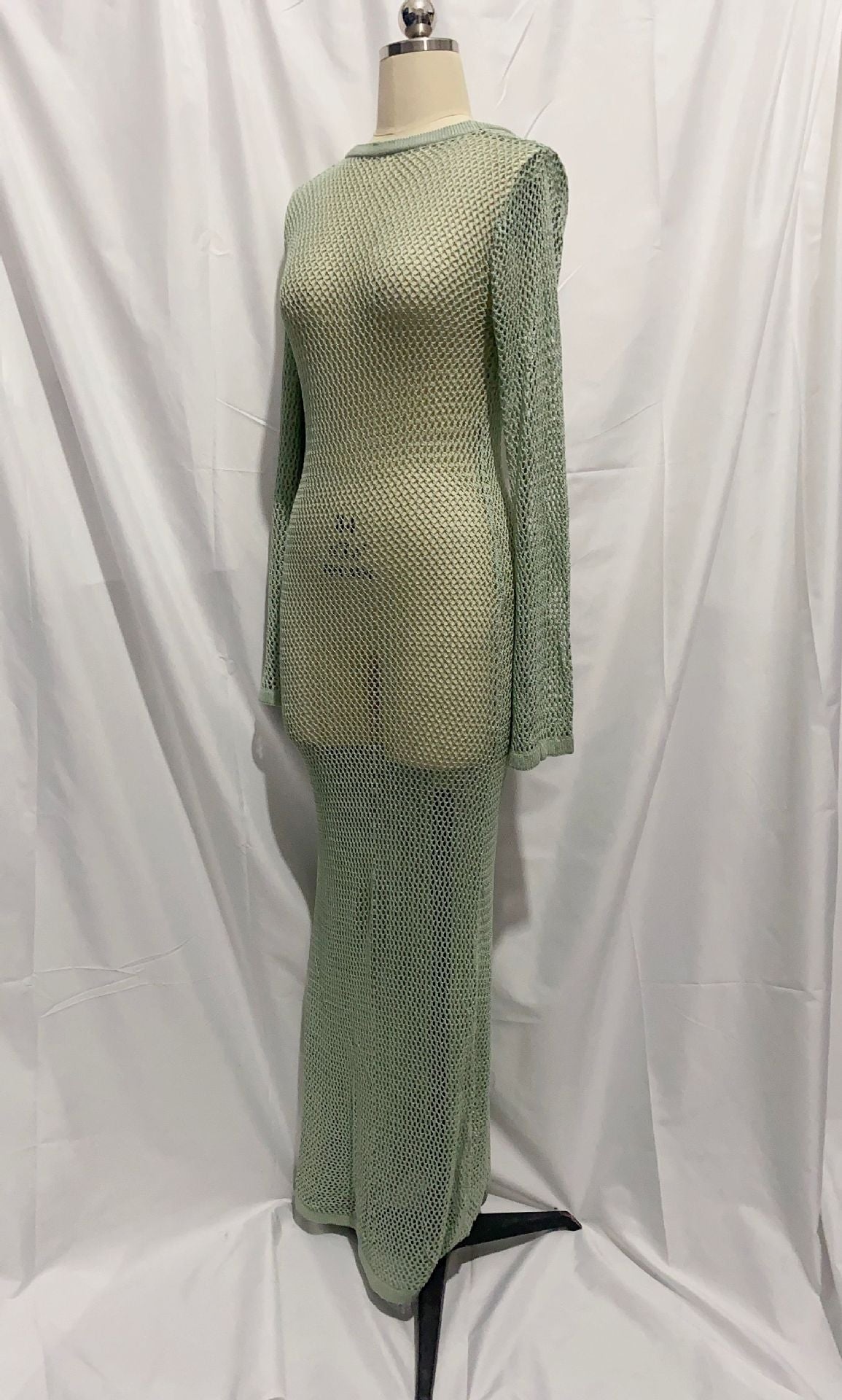 Hollow Out Cutout out Long Sleeve Knitted Two Piece Short Top Beach Seaside Sexy Lace up Skirt Set Bella Mia