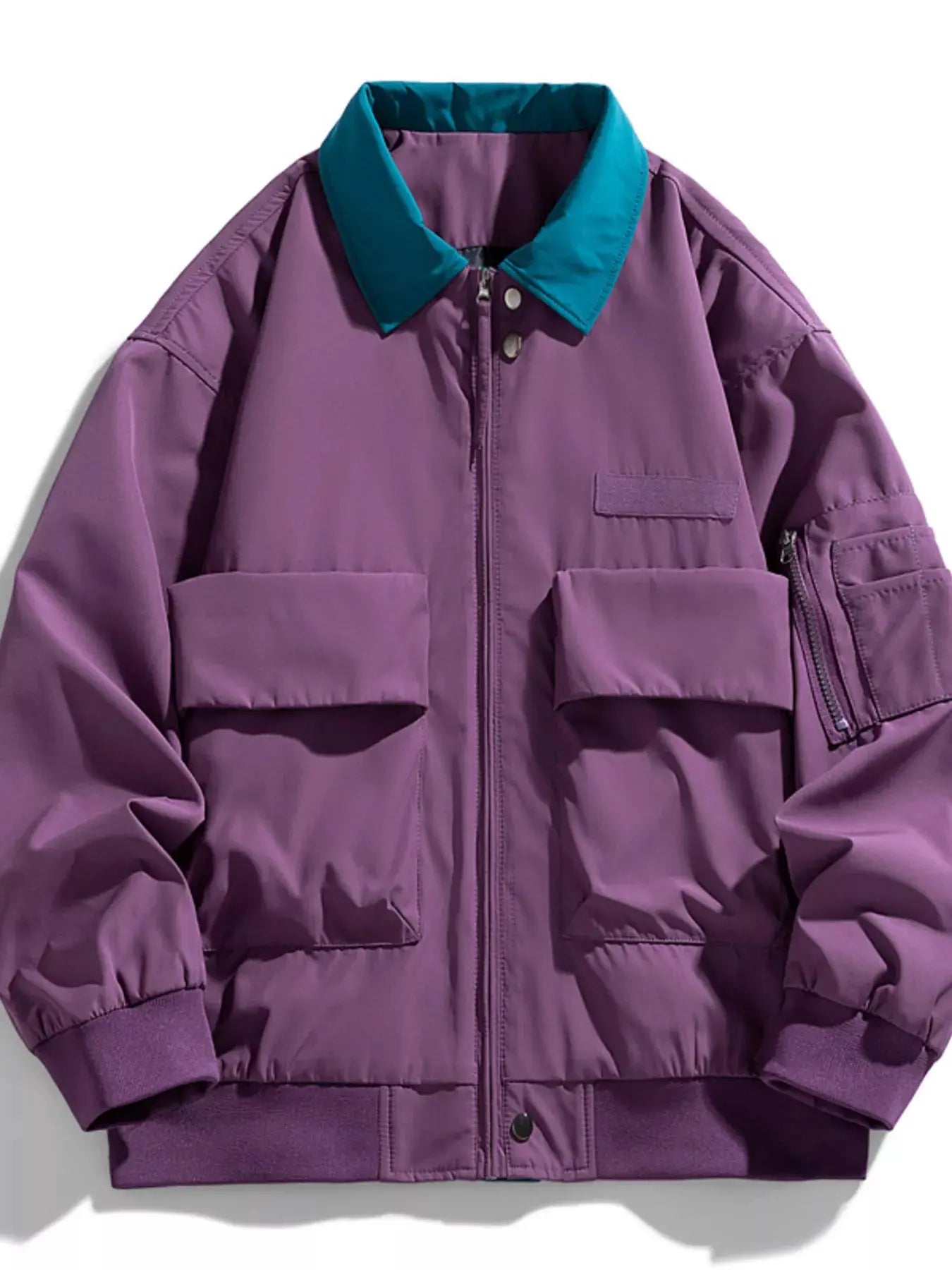 Men's Plus Size Zip Up Casual Bomber Jacket Simply Love