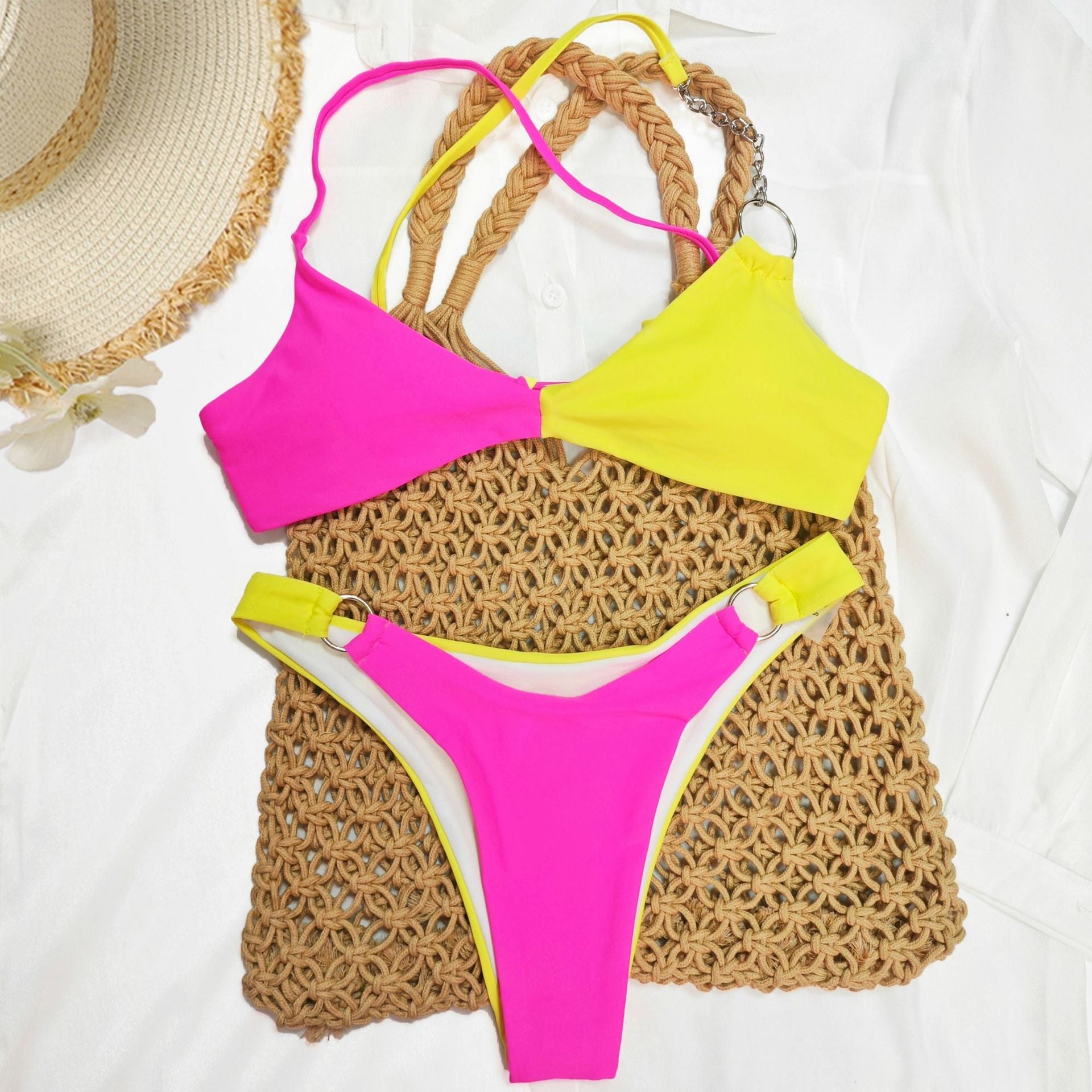Sexy Color Block Sexy Split Bikini Swimsuit Women Bella Mia