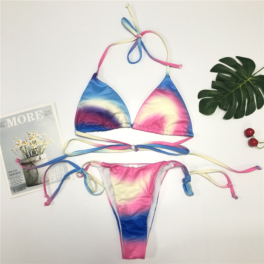 Sexy Backless Lace up Gradient Bikini Swimwear Women Bella Mia