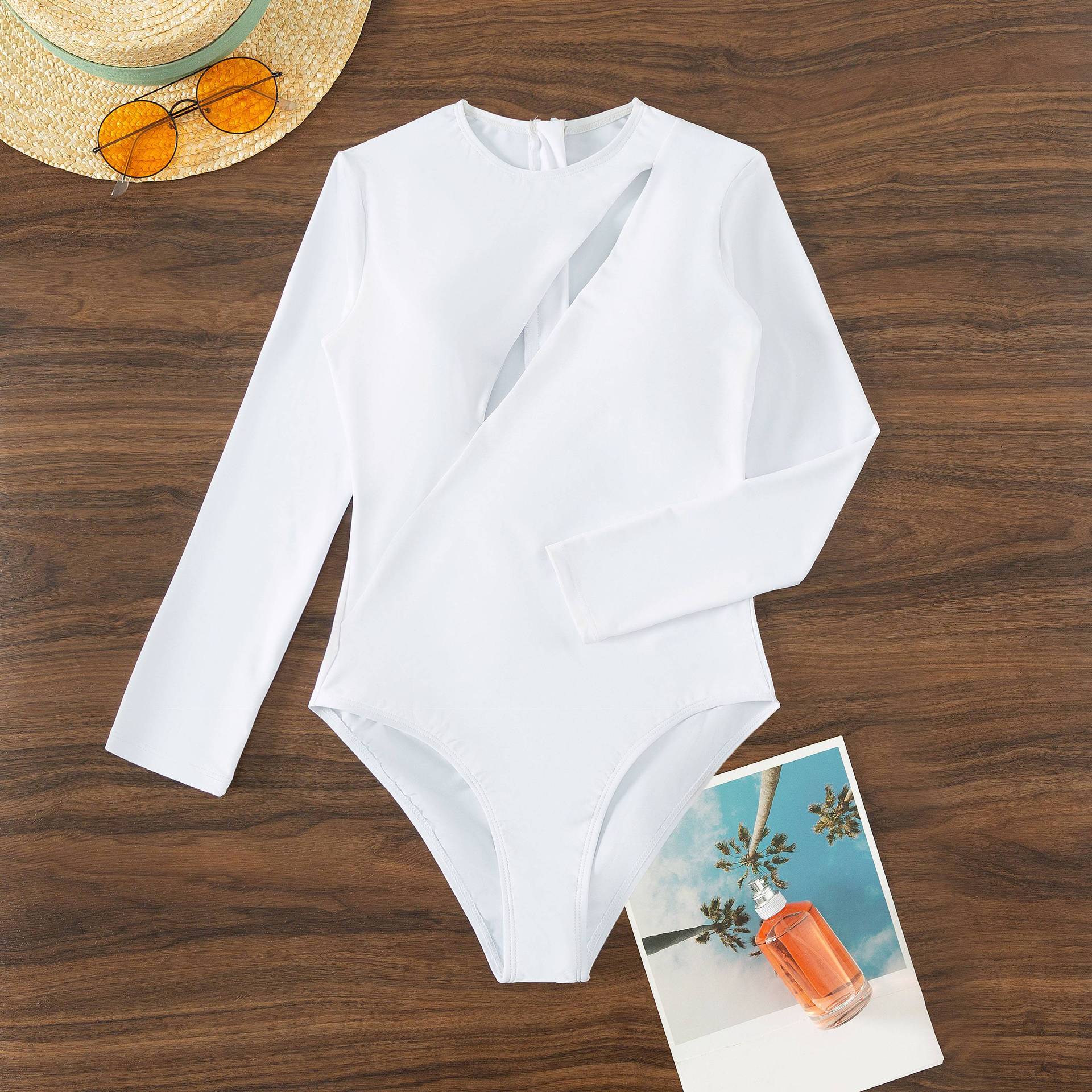 Clothing One Piece Swimsuit Women Long Sleeve Swimsuit Surfing Beach Vacation Bella Mia