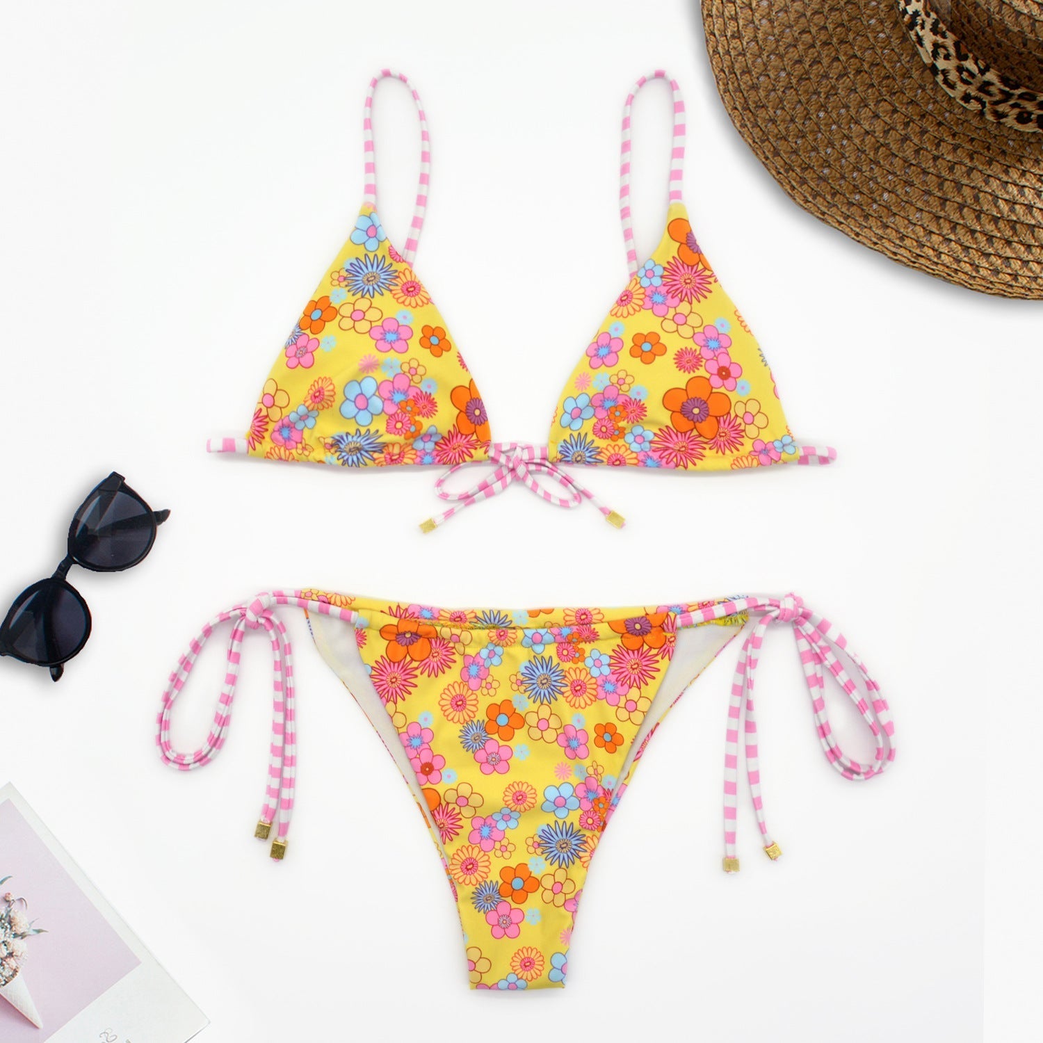 Swimsuit Bikini Women Sexy Split Swimsuit Small Floral Bikini Bella Mia