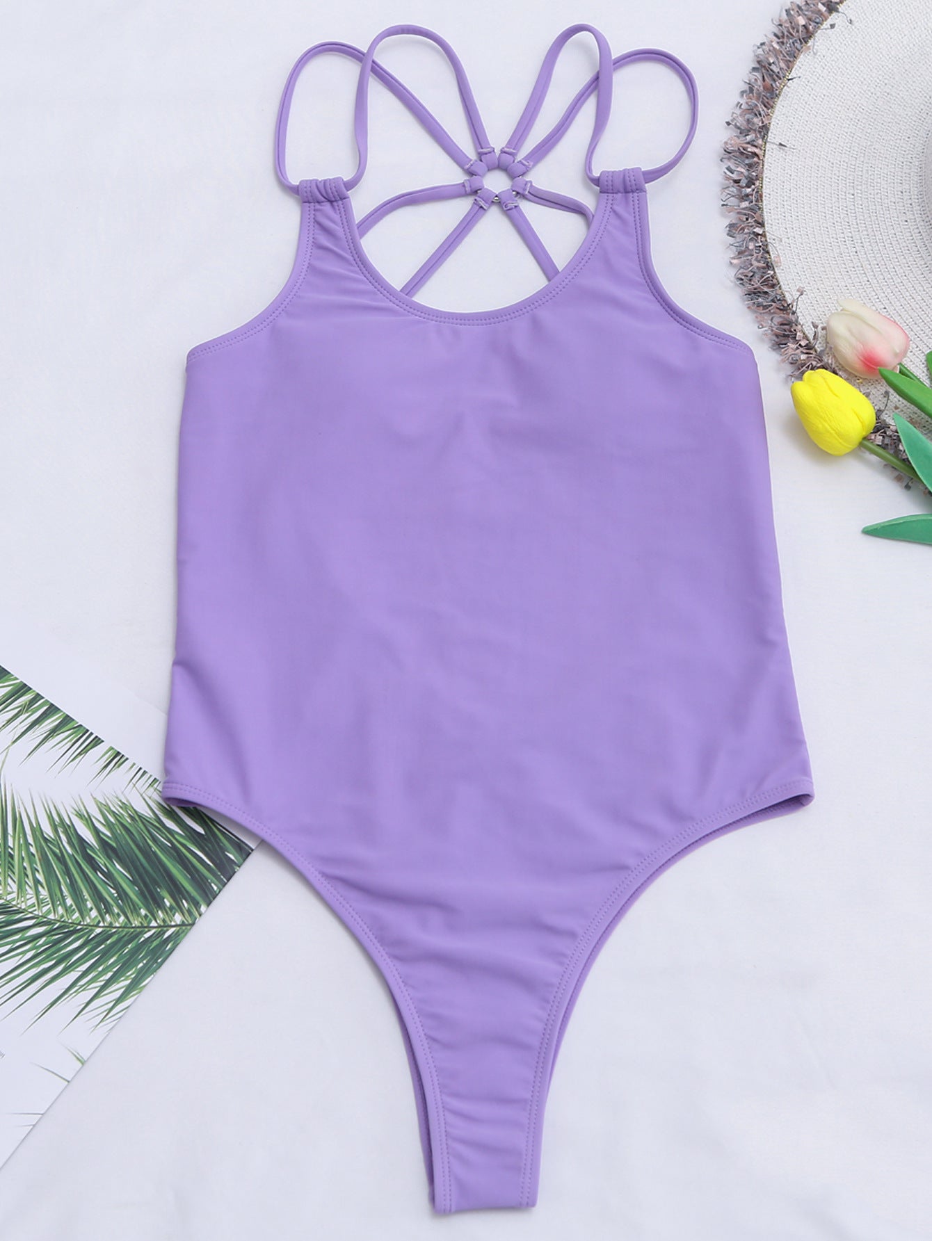 Women Summer Solid Color One Piece Swimsuit Sexy Bikini Bella Mia