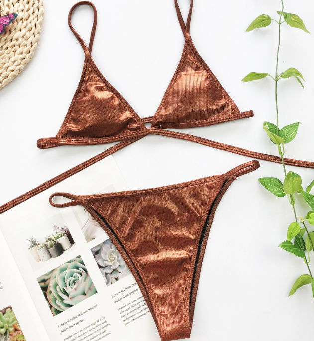 Bikini Sexy Minimalist Bikini Popular Rib Fabric Swimsuit Women Fission Swimsuit Bella Mia