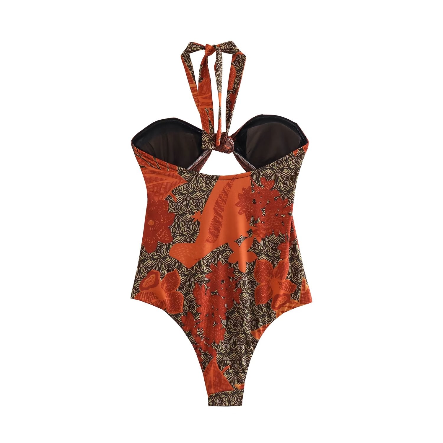 Women Women Printed One Word Wrapped Chest Swimsuit One Piece Suit Bella Mia