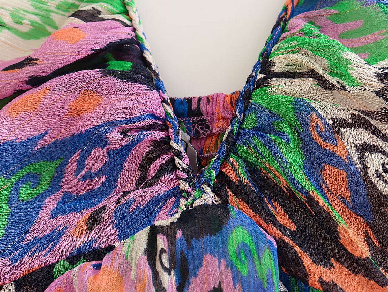 Summer Women Clothing Sling Laminated Decoration Printed Underwear Dress Short Dress Bella Mia