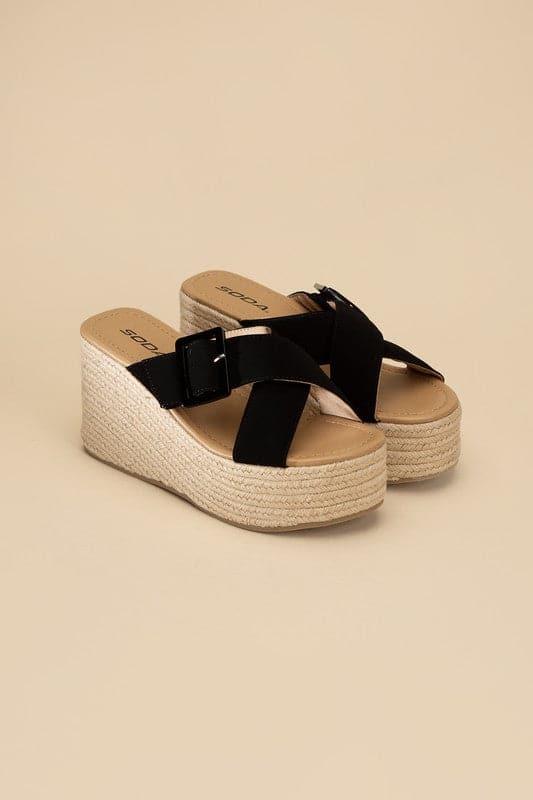 Manta Espadrille Platform Slides.