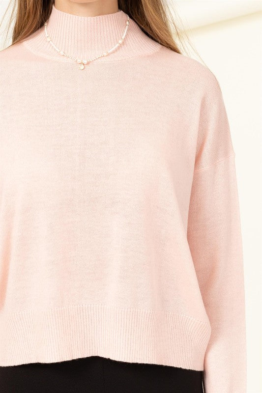 Cozy elegance high-neck sweater