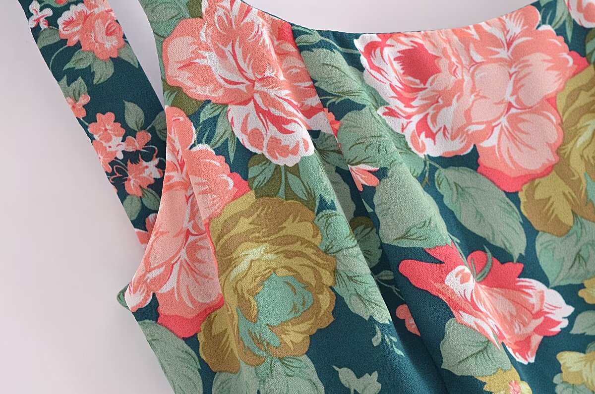 Side Slit Sexy Lace up Strap Dress Autumn Winter High Waist Slimming Broken Floral Decorations A line Dress Bella Mia