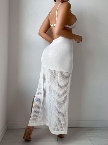 Sexy Women Wear See through Hollow Out Cutout out Strap Woven Beach Skirt Holiday Skirt Wrap Skirt Crochet hook