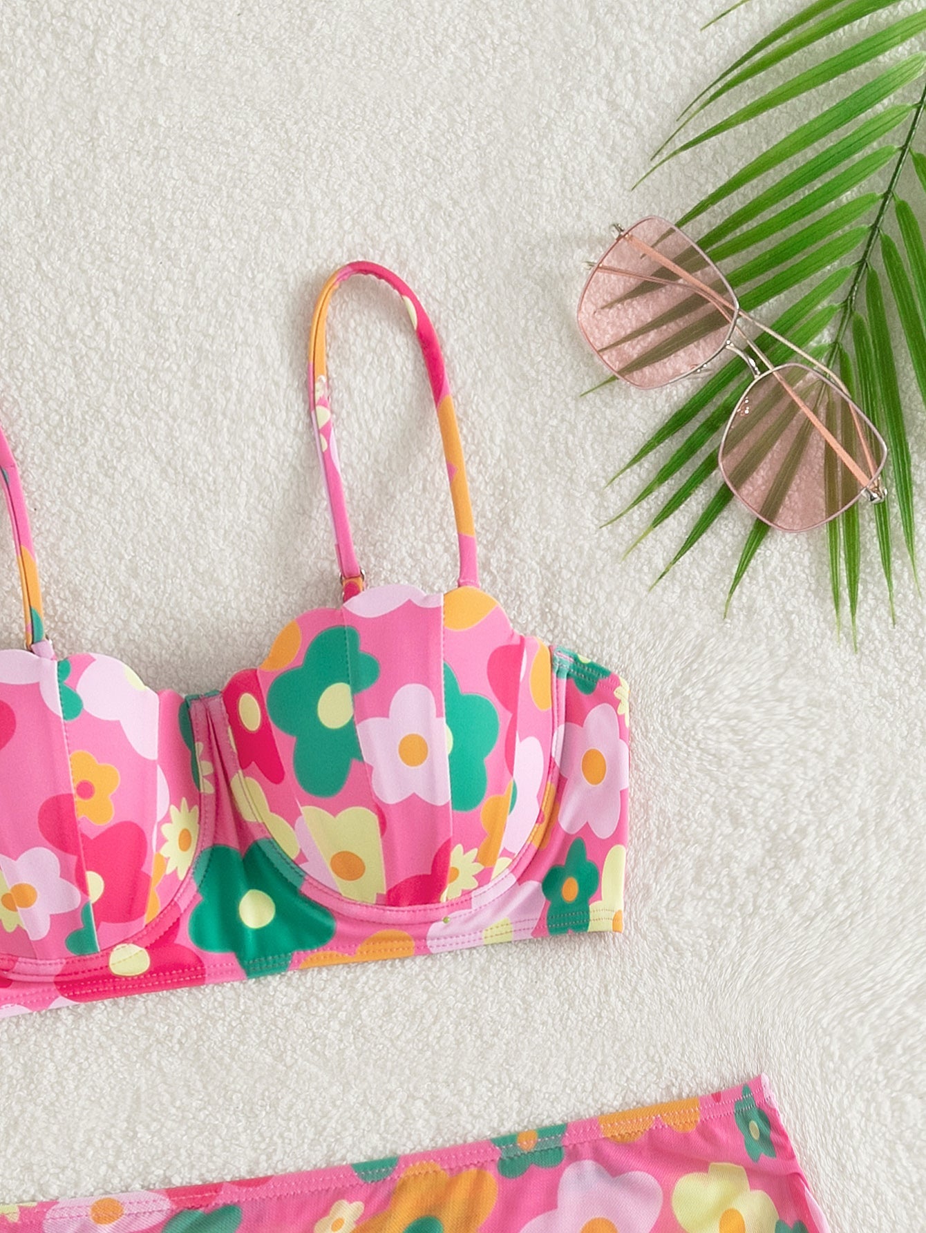 Swimsuit Women Split Bikini Gathering Steel Bracket Short Skirt Three Piece Swimsuit Bella Mia