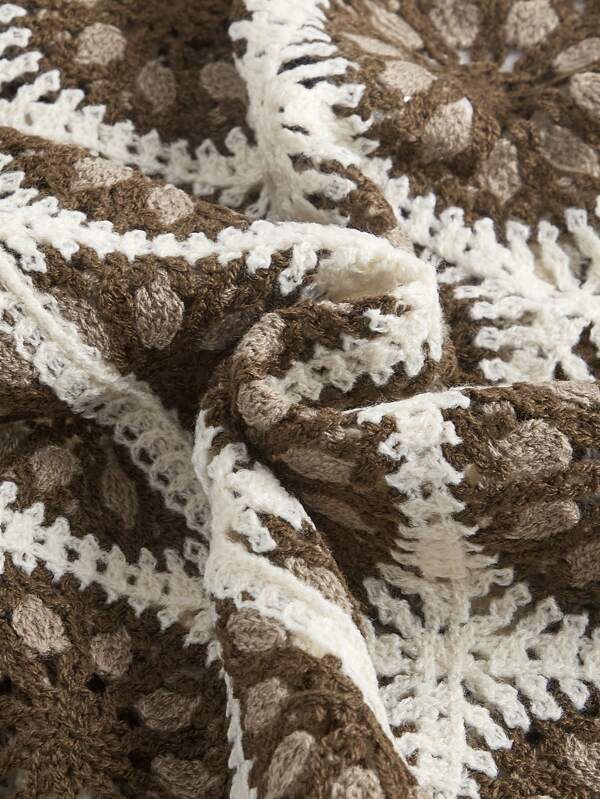 Women New Spring and Autumn Crocheted Hollow Tassel Short Vest Top Crochet hook Bella Mia