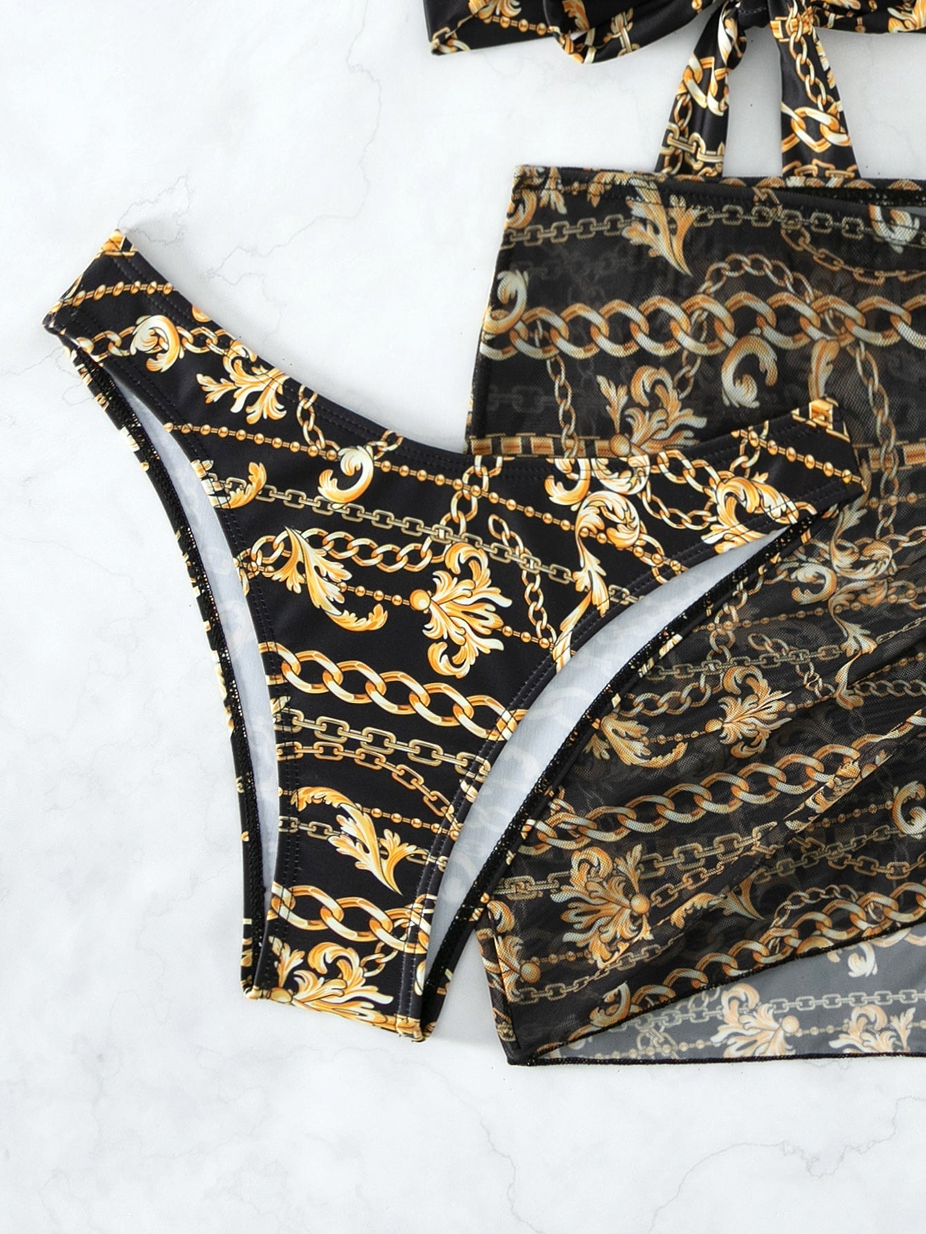 Bikini Sexy Swimsuit Women Three Piece Steel Bracket Push up Printed Lace up Swimwear Bella Mia