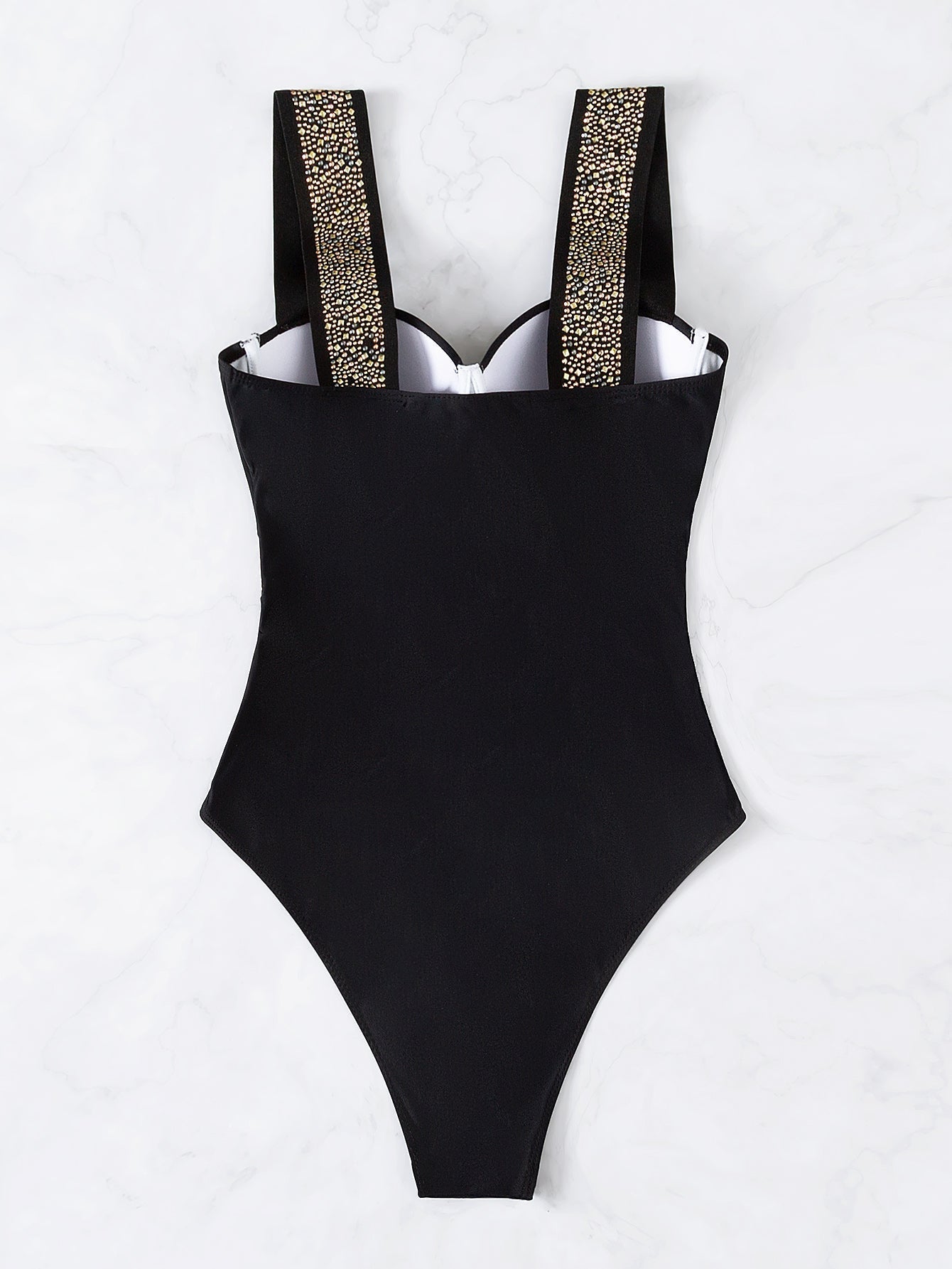 Ladies Swimsuit One Piece Inlaid Diamond Steel Bracket Push up Swimsuit Bella Mia