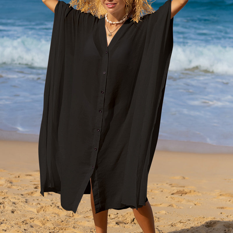 Sunscreen Coat Solid Color Loose Breathable See through Casual Extended Shirt Sun Protection Long Cardigan Bella Mia