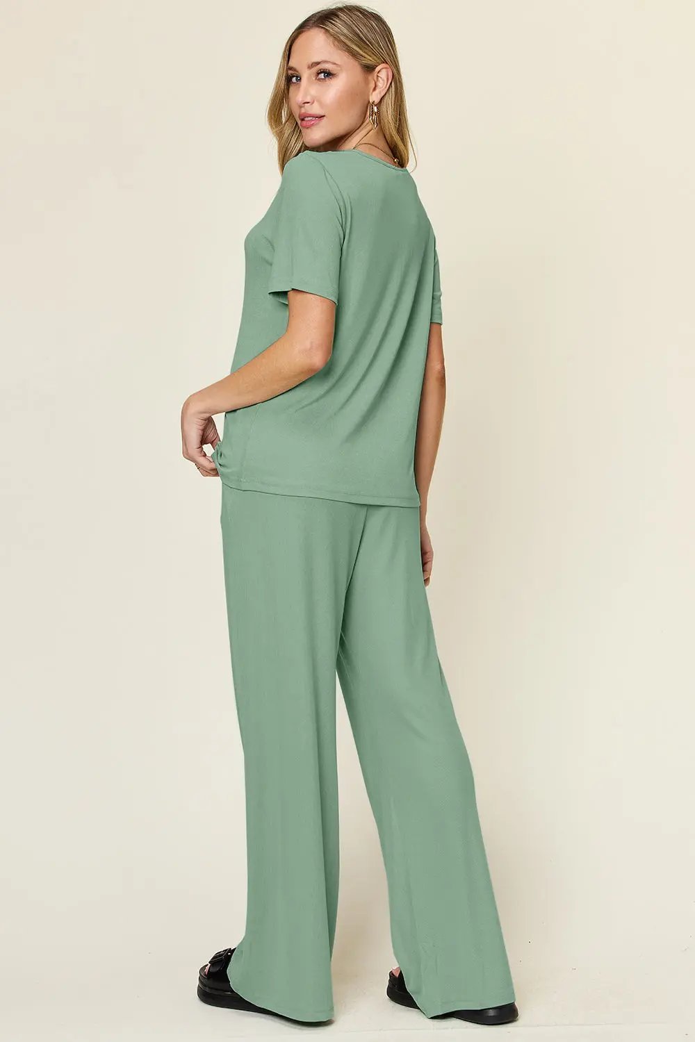 Double Take: Chic Tee & Pant Set - Love Salve