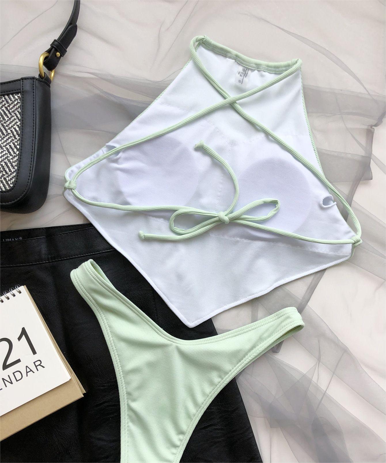 Bellyband Bikini Split Small Sunken Stripe Swimsuit Swimsuit Bella Mia